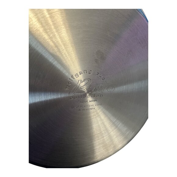 Wolfgang Puck Bistro Collection Stainless Steel Buffet Server Dish With Handles - Picture 4 of 4